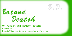 botond deutsh business card